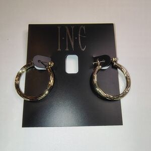 INC Gold Textured‎ Hoops